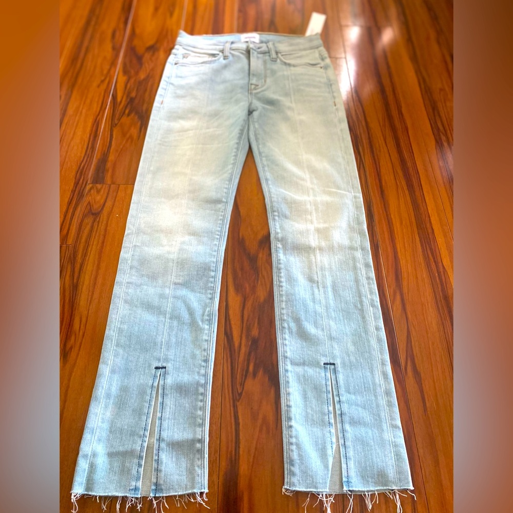 Hudson Barbara Ankle Straight Leg Jean w/ Slit